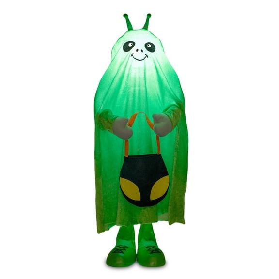 32" Front Porch Light up Halloween Figure Décor, Kit Standing Trick or Treat Indoor and Outdoor Decorations-Alien