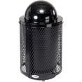 thumbnail image 1 of Global Industrial GBE261948BKD Outdoor Diamond Steel Trash Can with Base, 36 gal, Black, 1 of 7