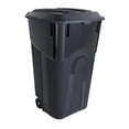 thumbnail image 1 of 32 Gallon Heavy Duty Plastic Garbage Cans Trash Cans Rubbish Bin with Attached Lid 2 Built in Rugged Wheels Easy Grip Handle Click Lock Lid Design Perfect for Both Indoor Or Outdoor Use, 1 of 2