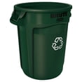 thumbnail image 1 of 32 Gallon Heavy-Duty Round Trash/Garbage Container,  for Landscapers/Construction Sites/Restaurants/Back of House/Offices/Warehouses/Commercial Environments: Office Waste Bins, 1 of 9