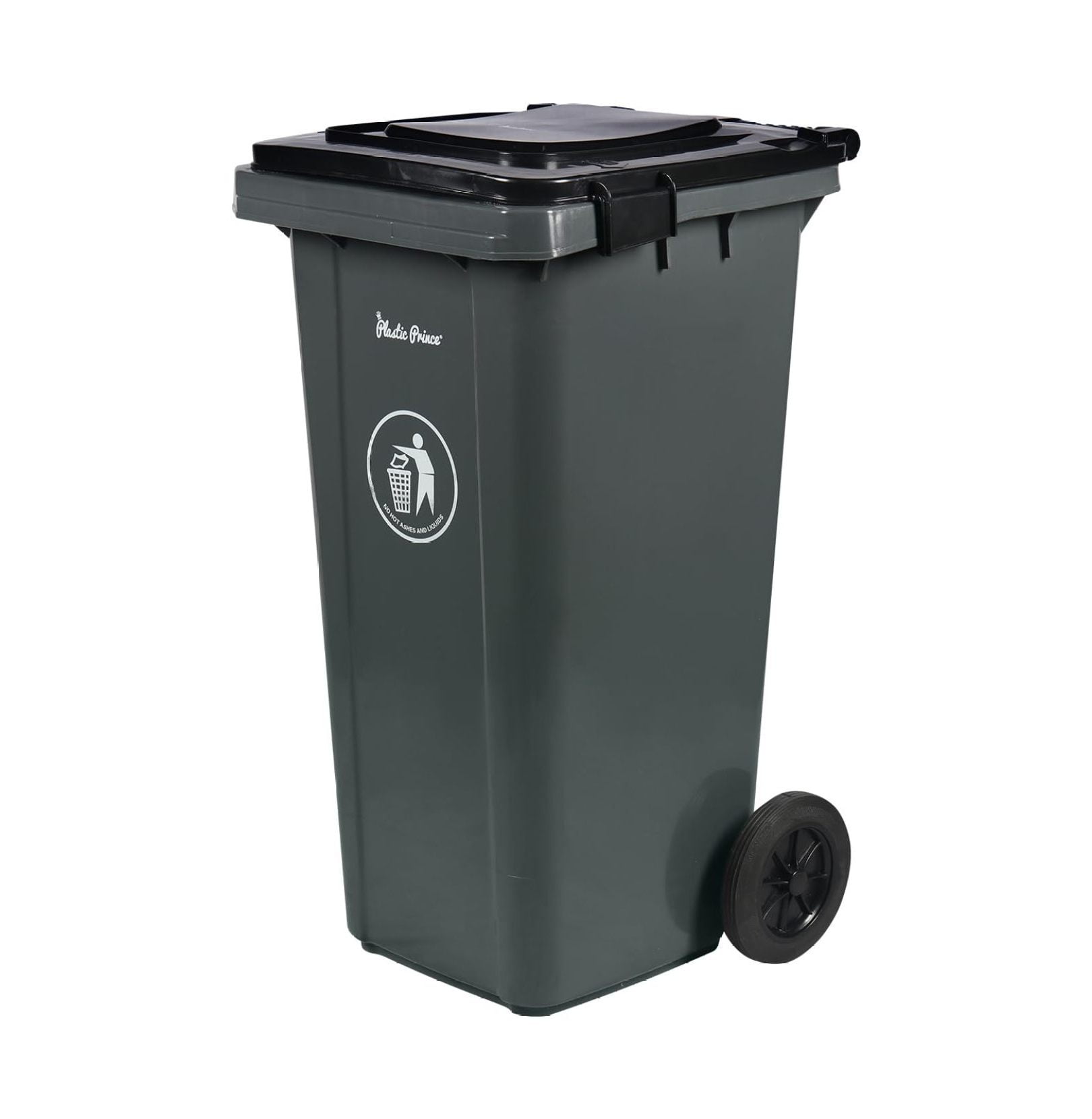 32 Gallon Rollout Trash Can with SnapLock Lid, HeavyDuty Container