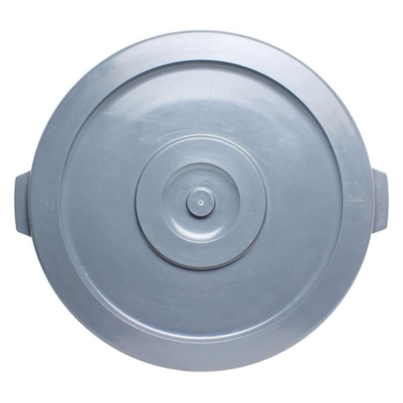 - 32 Gallon Round Trash Can Lid only 22-1/4" Diameter x 1-1/4" Height Gray Color- Wastebasket Garbage Bin Lid Recycling Bin Cover Kitchen Bathroom Bedroom Office Trash Can