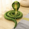 thumbnail image 1 of 32" Giant Flexible Snake Plush Toy - Super Soft & Poseable Stuffed Animal Pillow for Prank Gifts, Cuddle & Scare Props for Kids 6+ & Snake Lovers, 80cm Long Green, 1 of 4