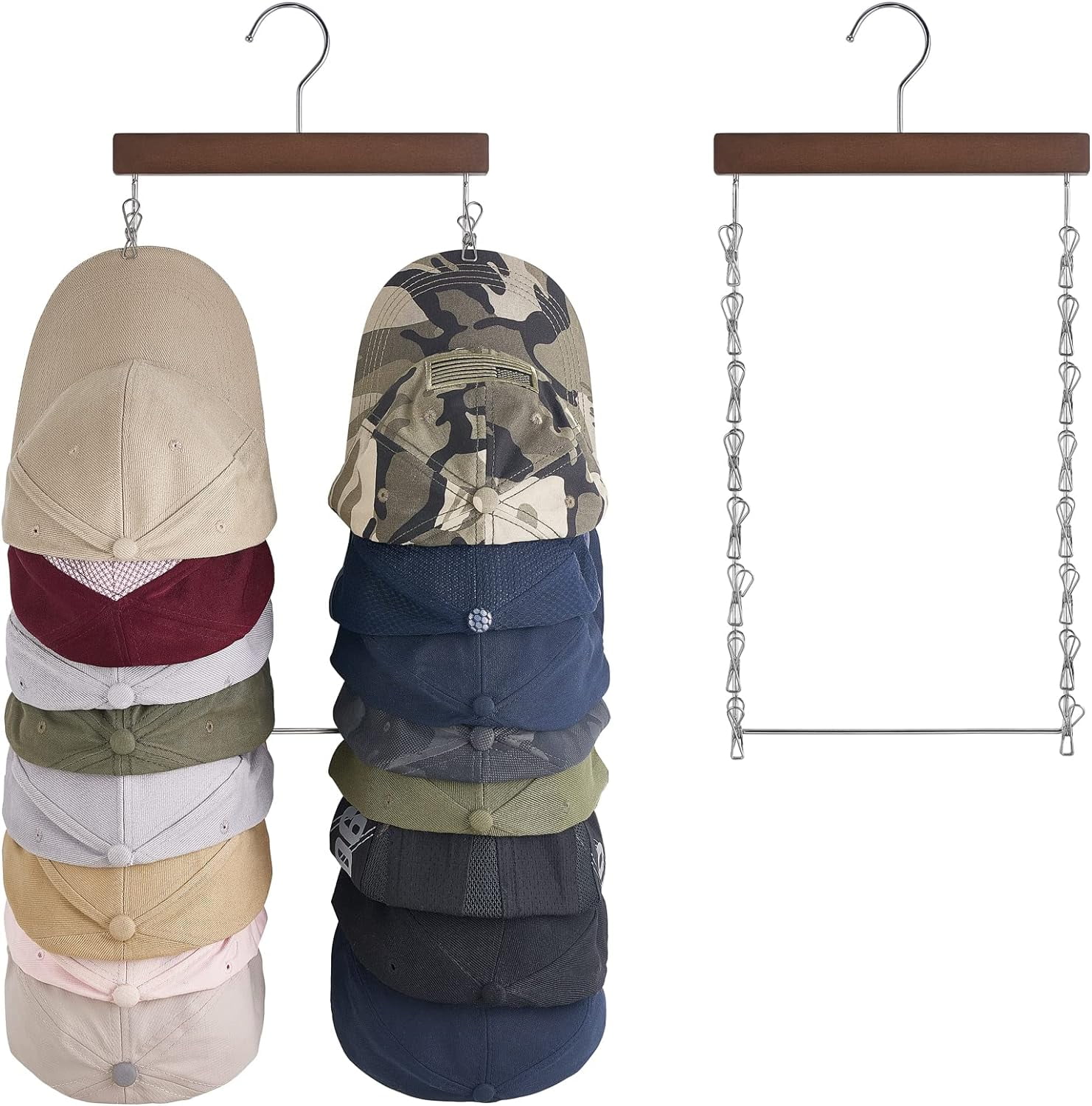 32 Hat Organizer for Closet Set of 2 Hat Racks for Baseball Caps