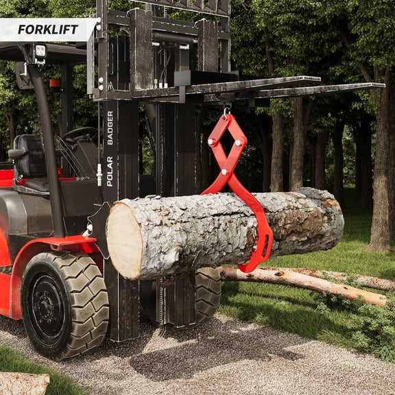 32" Heavy Duty Log Tongs, 2 Serrated Eagle Claw Log Grapple, 1620 LBS Capacity Steel Skidding Tong for Tractors, Trucks, ATVs, Forklifts, Logging & Firewood