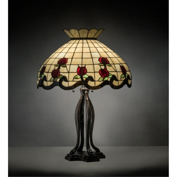 228801 Meyda 32" High Roseborder Table Lamp