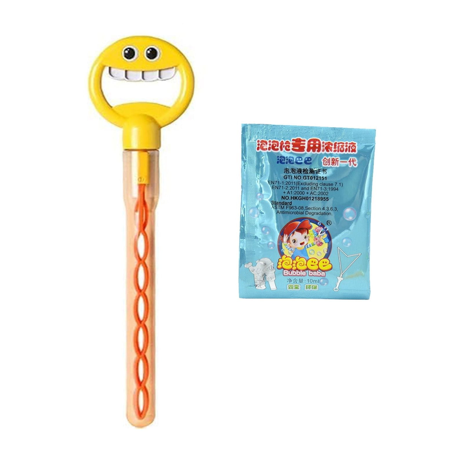 32 Hole Smiling Face Bubble Stick with Bubbles Refill, 2024 New ...
