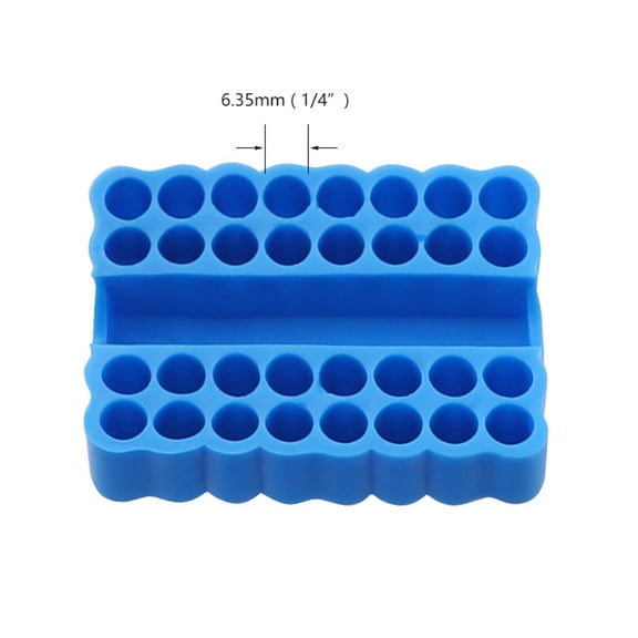 32 Holes Plastic 1/4 Inch Hex Shank Screwdriver Bit Holder Portable Storage Case