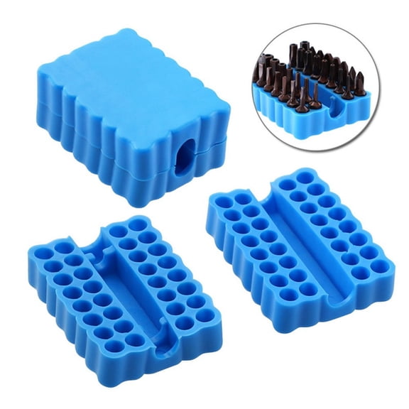 32 Holes Plastic 1/4 inch Hex Shank Screwdriver Bit Holder Portable Storage Case