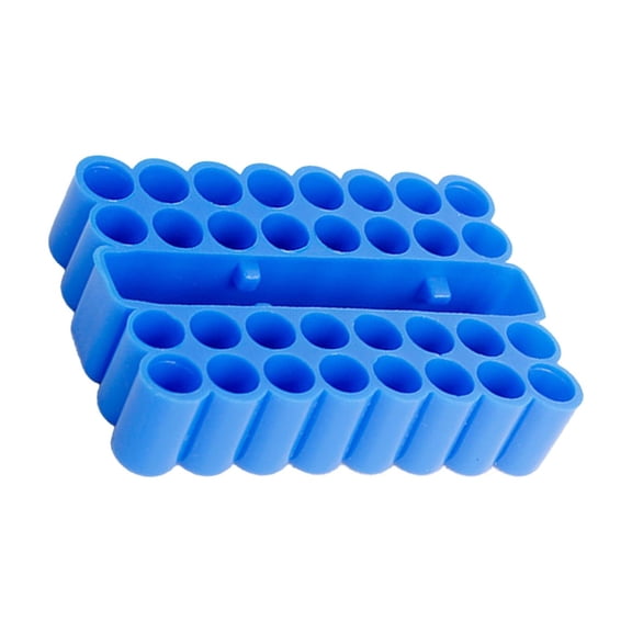 32 Holes Shank Bit Holder for Screwdriver Drill Storage, PVC Soft Rubber Tray 6.35mm Accessories