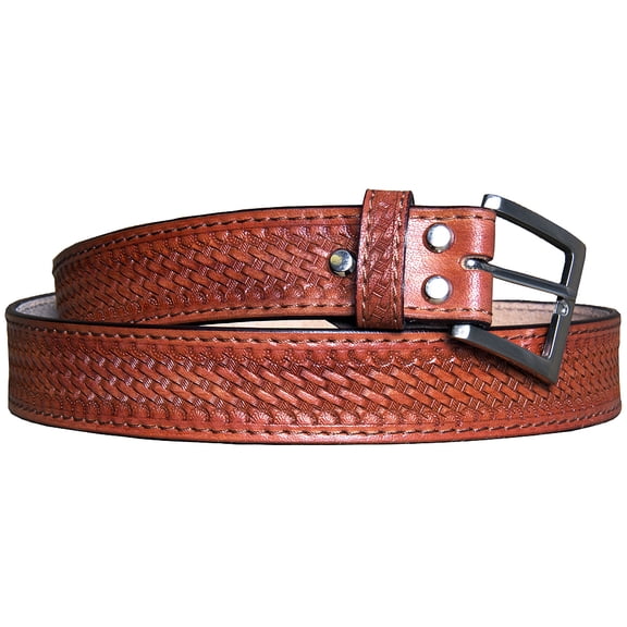 HILASON Western Genuine Leather Belt for Men Women Cowboy Cowgirl Handmade Unisex Basketweave Heavy Duty Belt