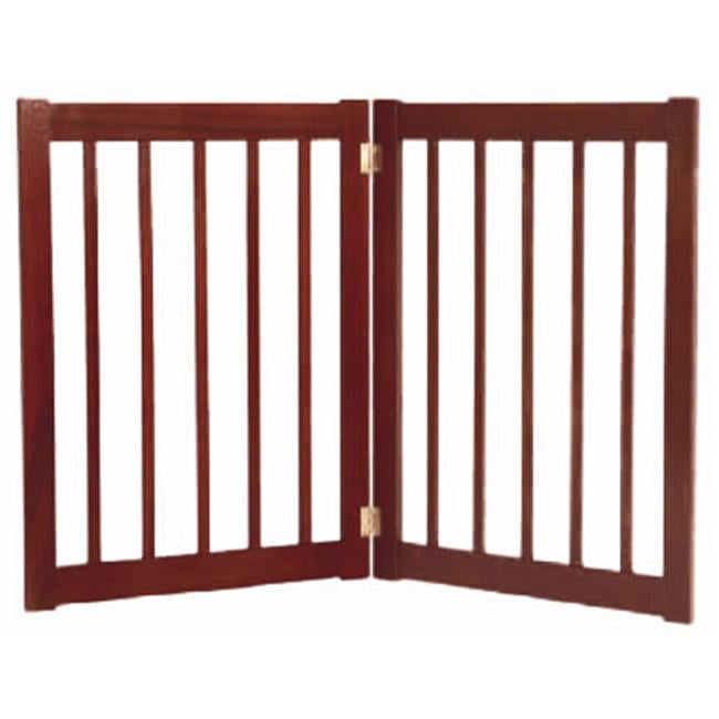 32 Inch 2 Panel Free Standing EZ Gate - Mahogany