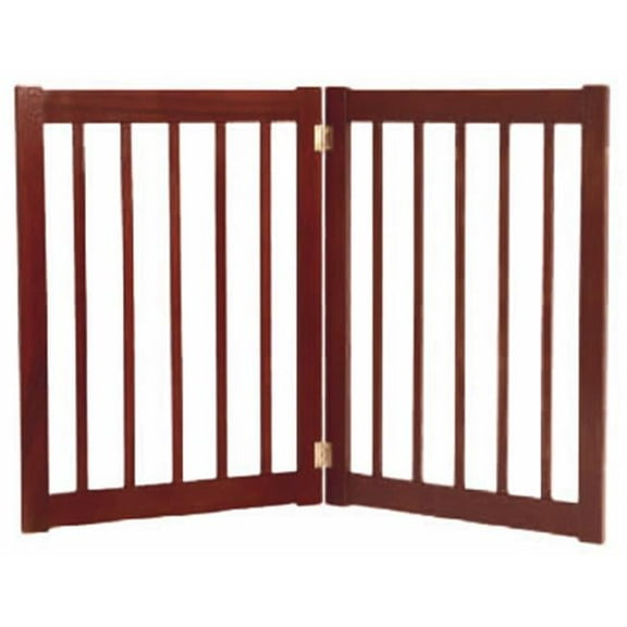 32 Inch 2 Panel Free Standing EZ Gate - Mahogany
