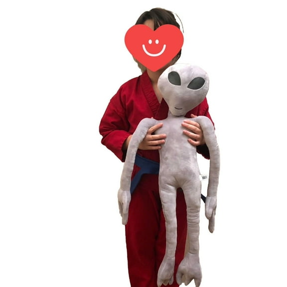 32-Inch Alien Plush Gray Color Eyes Glow In The Dark Plush Toy