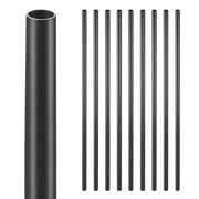 32 Inch Aluminum Staircase Railings 101-Piece Pack 3/4 Inch Waterproof Round Metal Hollow Deck Railings with Caps and Screws for Stairs Porches Patios Fences Black