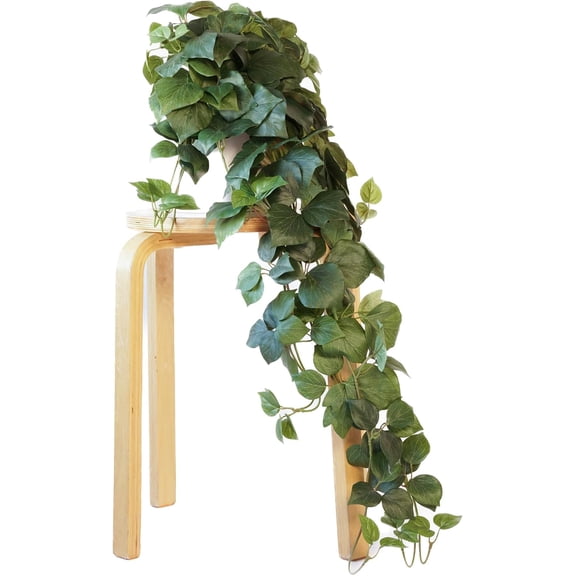 32 Inch Artificial Pothos Ivy Plant in Dark Green for Indoor Decor