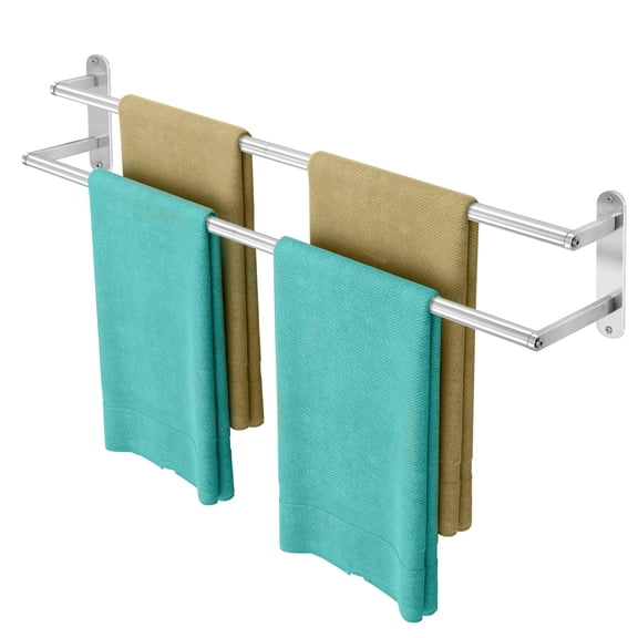 32 Inch Brushed Nickel Stainless Steel Bathroom Towel Bar Rack