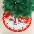 thumbnail image 1 of 32 Inch Christmas Tree Skirt Mini Knitted Tree Mat with Snowflake Patterns Xmas Holiday Decoration Grey Tree Decor Ornament with Pompoms for Home,Party,Indoor, 1 of 2