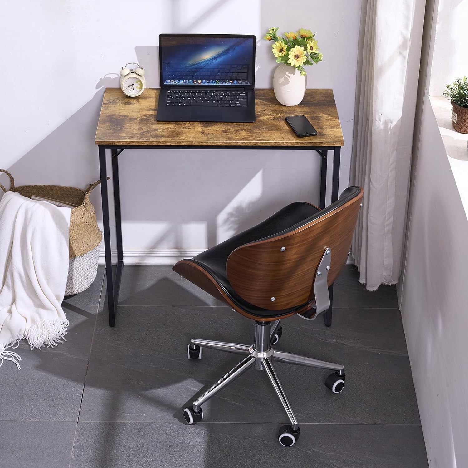 32 Inch Computer Desk,Small Home Office Study Desk for Bedroom Laptop ...