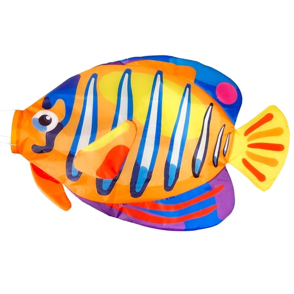 32-Inch Cute Rainbow Fish Windsock Spinner, Colorful Spiral Wind Sock with Snap Swivel for Outdoor Décor