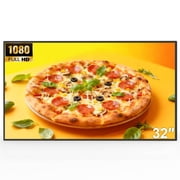 32 Inch Digital Signage, 2K UHD LCD Display Screen, 500nits High Brightness Wall Mount Digital Signage, CMS/USB/WiFi/Port Player, Smart Split Screen, 24/7 Operation, Android 11 OS