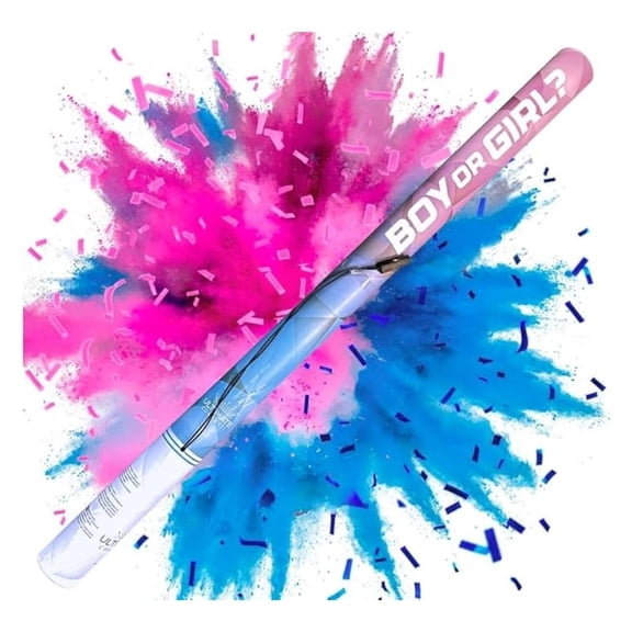 32 Inch Electric Powder + Confetti Popper Cannon (Pink)