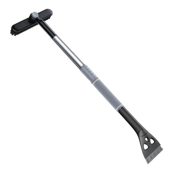 32 Inch Extendable 3-In-1 Ice Scrapers for Car Windshield-Thickened Snow Brush & Scraper Head,360° Rotating Snow Brush for Car with Foam Grip,Automotive Winter Car Accessories,Black