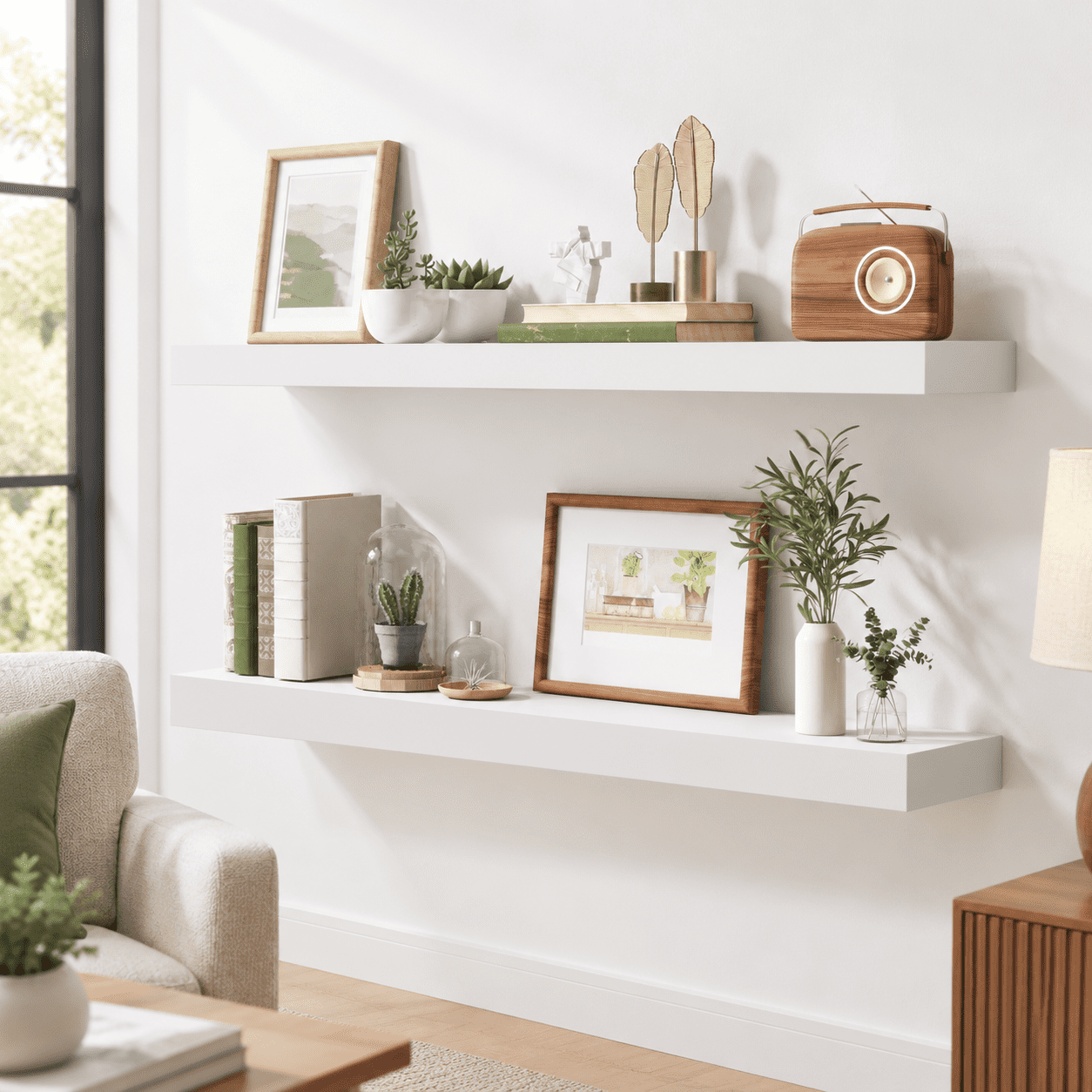 32 Inch Floating Shelves 6.5 Deep White Set Of 2 - Walmart.com