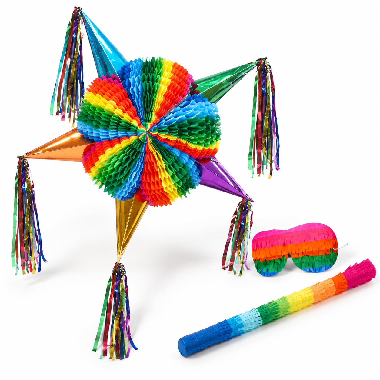 32 Inch Foldable Star Pinata Set for Birthday Party and Celebrations ...