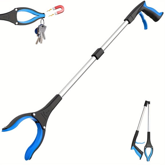 32-Inch Garbage Picker Gripper, 360 Rotating Heavy-Duty Reaching Tool for Elderly, Lightweight Grabber Stic