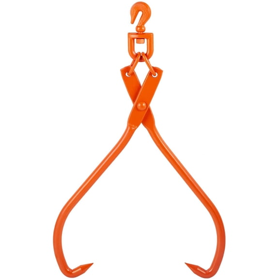 32 Inch Heavy Duty Log Skidding Tongs 2 Claw Rotating Steel Lumber Lifter 700 kg 1543 lbs Capacity for Lifting Handling Dragging Carrying