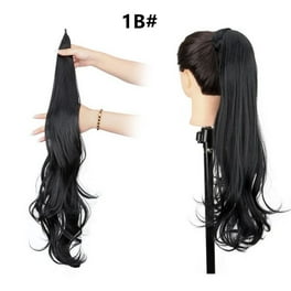 SAYFUT Long Drawstring Ponytail Extension Long Body Wave Ponytail 24 Clip in Synthetic Curly Wavy Drawstring Pony Tail Hairpieces Heat Resistant for Women Walmart