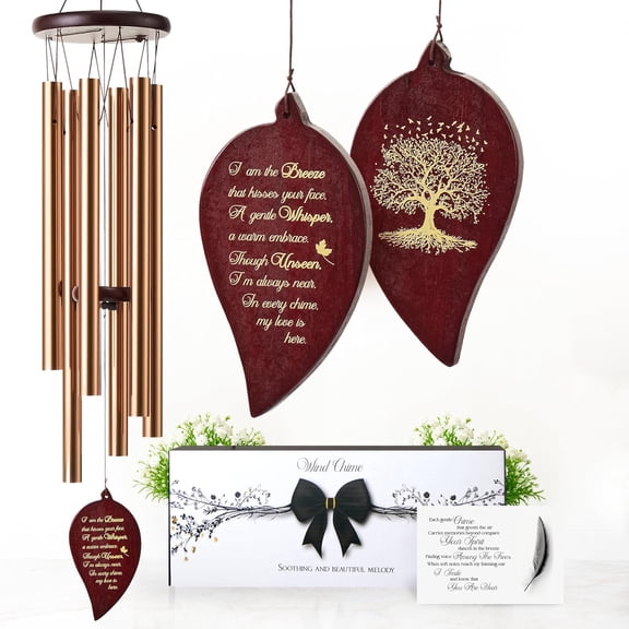32 Inch Memorial Wind Chimes Outdoor, Sympathy Gifts for Loss of Loved One, Memorial Gifts for Loss of Mom, Sympathy Wind Chimes for Mother, Father, Brother, Sister