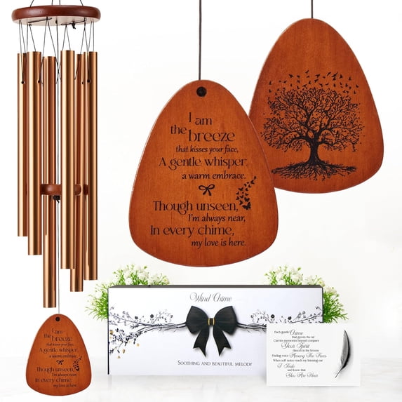 32 Inch Memorial Wind Chimes Outdoor, Sympathy Gifts for Loss of Loved One, Memorial Gifts for Loss of Mom, Sympathy Wind Chimes for Mother, Father, Brother, Sister