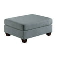 thumbnail image 1 of 32 Inch Modern Square Ottoman with Plush Foam Seating Gray Linen Fabric - Saltoro Sherpi, 1 of 6