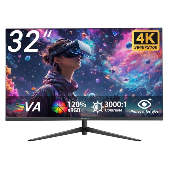 32 Inch Monitor Curved 4K UHD(3840x2160P) 60Hz,1500R VA Panel,Computer PC Monitor,Gaming 4K Freesync,sRGB HDR10 DP+HDMI,VESA