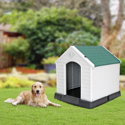 Photo inspiration: Visual Reference: 32 Inch Plastic Dog House Indoor Outdoor Sturdy Water Proof