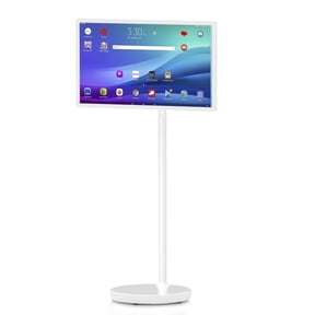 32-Inch Portable Touch Screen Smart TV on wheels, 8GB RAM + 128GB Storage,1080P Full HD Wireless Moveable Monitor with Built-in 8-Hour Battery , Android 15 OS,Rolling Stand and Remote Control