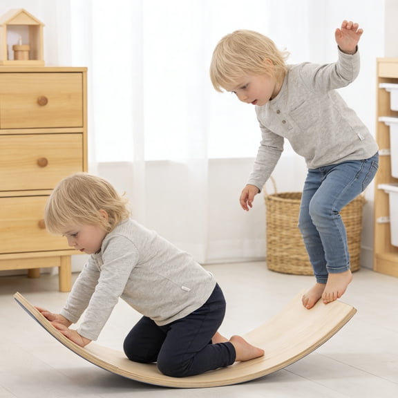 32 Inch Rocker Board Sensory Training Kids Balance Training Seesaw Board 300 Lbs Weight Capacity