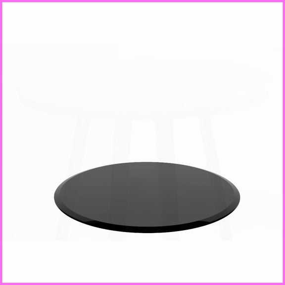 32 Inch Round Tempered Glass Coffee Table Top - 1/2" Thick Beveled Edge, Easy-Clean & Long-Lasting