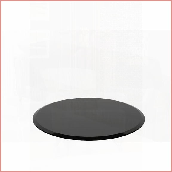 32 Inch Round Tempered Glass Coffee Table Top, 2/5" Thick Beveled Edge Easy-Clean & Durable