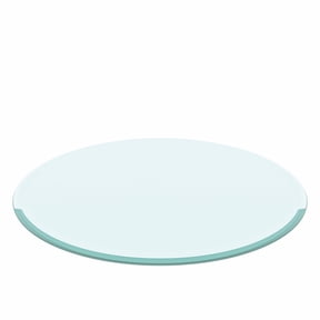 32 Inch Round Tempered Glass Table Top, 2/5" Thick Clear Transparent Glass Sheet with Beveled Polished Edge, Replacement Glass Top for Coffee Table, Dining Table & Patio Table