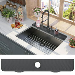 Rubbermaid Small Dish Mat Modern Sink Protector, Modern Black