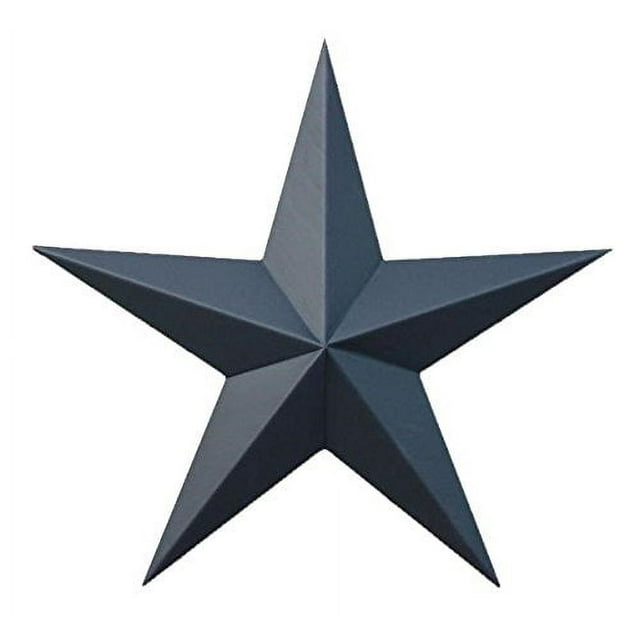 32 Inch Solid Black Barn Star Made with Galvanized Metal to Prevent