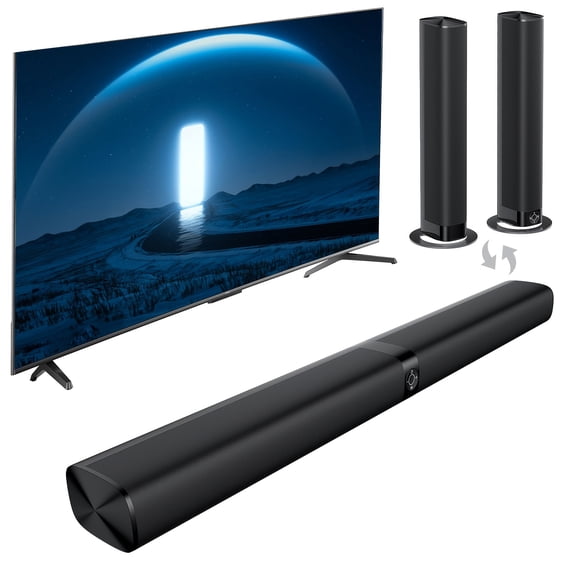 32 Inch Sound Bar for TV, Wireless Bluetooth Speaker with ARC/Optical/AUX, Surround Sound, Remote Control, 110V-130V Power Supply