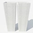thumbnail image 1 of 32 Inch Tall Plastic Planters Set of 2,Large Rattan Tall Planter with 4 Drainage Holes,Indoor/Outdoor Decorative Flower Pots for Patio,Backyard, Home Garden, 1 of 7