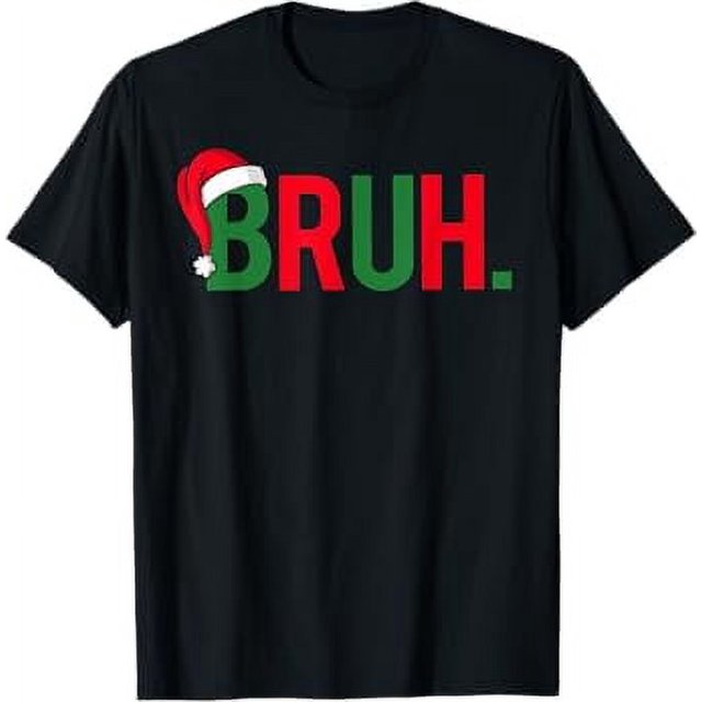 Bruh Meme Funny Saying Bro Greeting Teens Boys Men Christmas TShirt