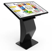 32 Inch Touch Screen Kiosk, 10pt PCAP Touch Screen Digital Signage, Plug&Play K-Style Indoor Digital Signage, Interactive LCD Display Signage, CMS/U-Disk Publish Content, Split Screen, Android 11