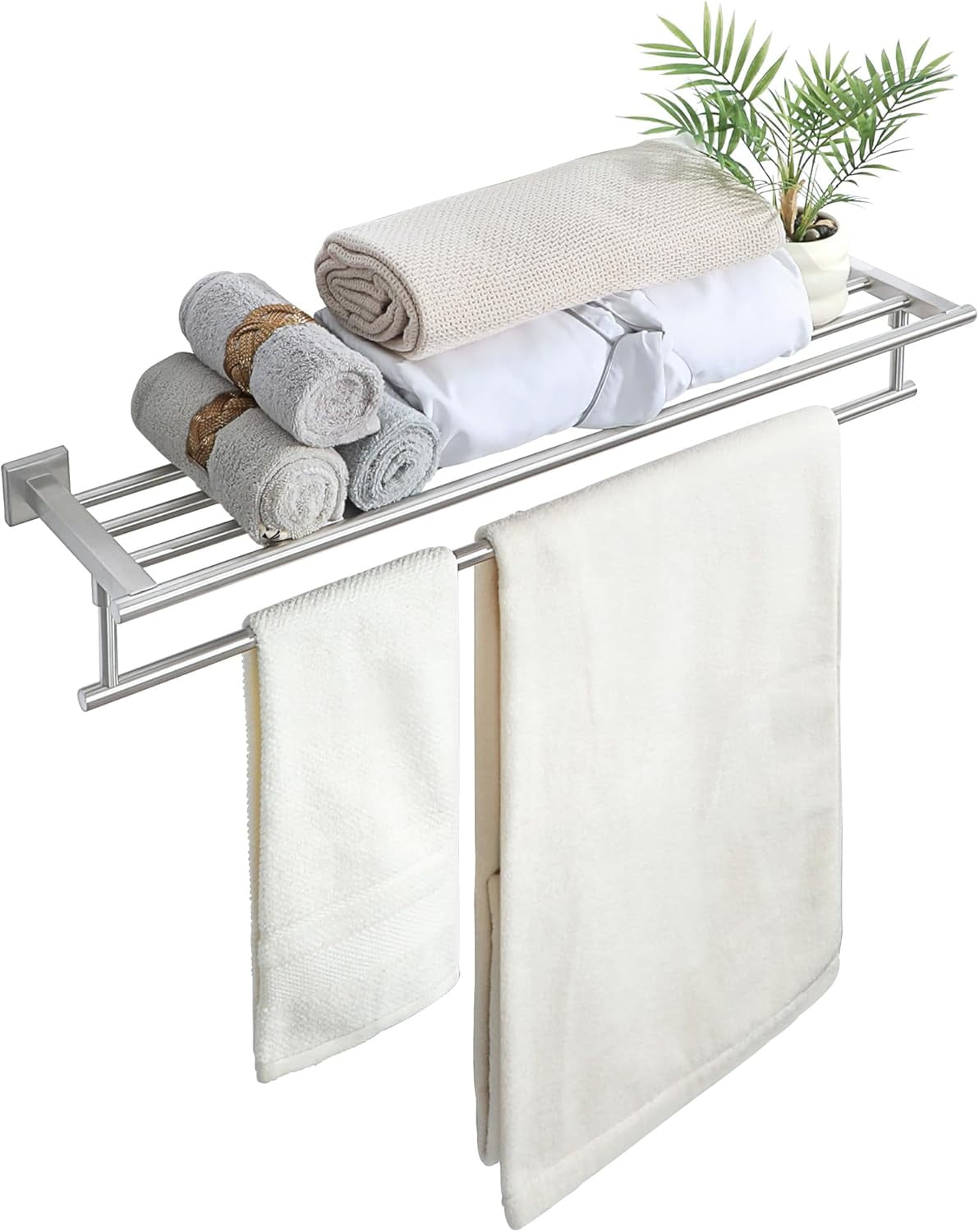 32 Inch Towel Racks for Bathroom, Wall Mounted Towel Rack with Tower ...