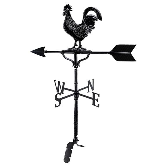 32-Inch Weathervane with Black Rooster Ornament